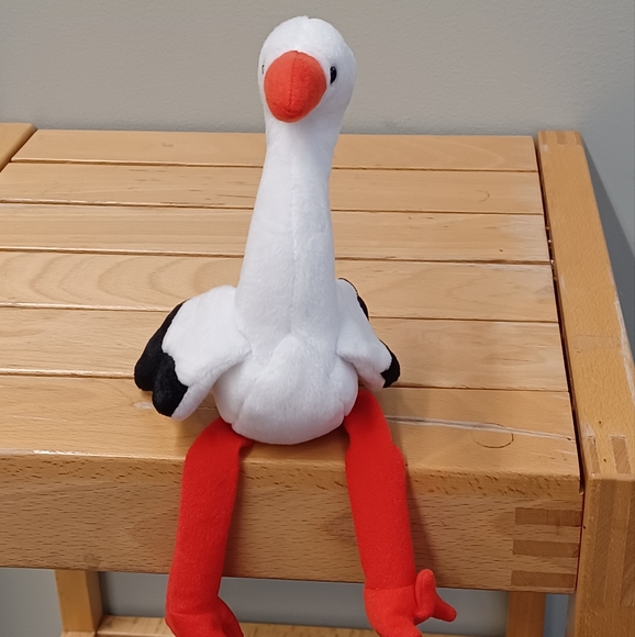 -Ty Beanie Babies Vintage 1999 Stilts The Stork plushie Retired - Picture 2 of 12
